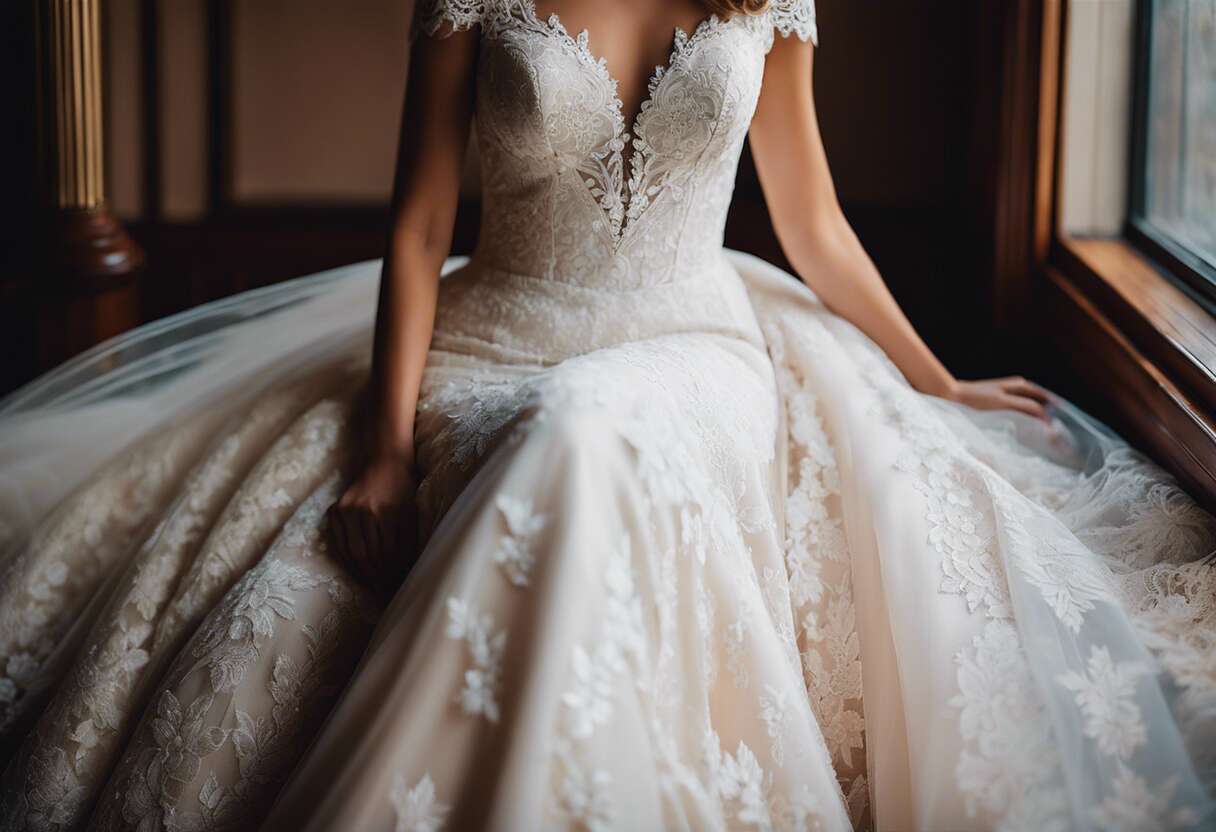 Comment choisir la dentelle de Calais idéale pour une robe de mariée couvrante ?