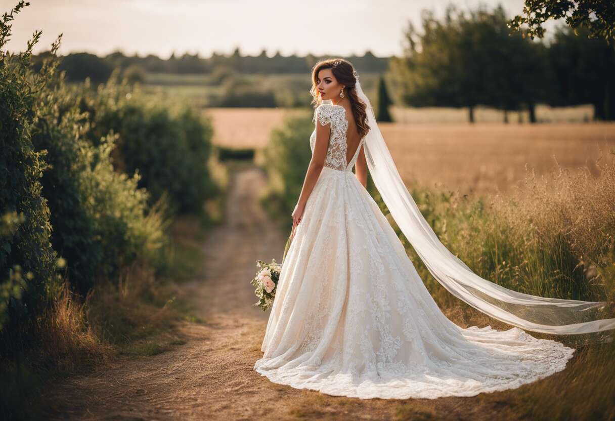 La robe de mariée couvrante en dentelle de calais : entre tradition et modernité