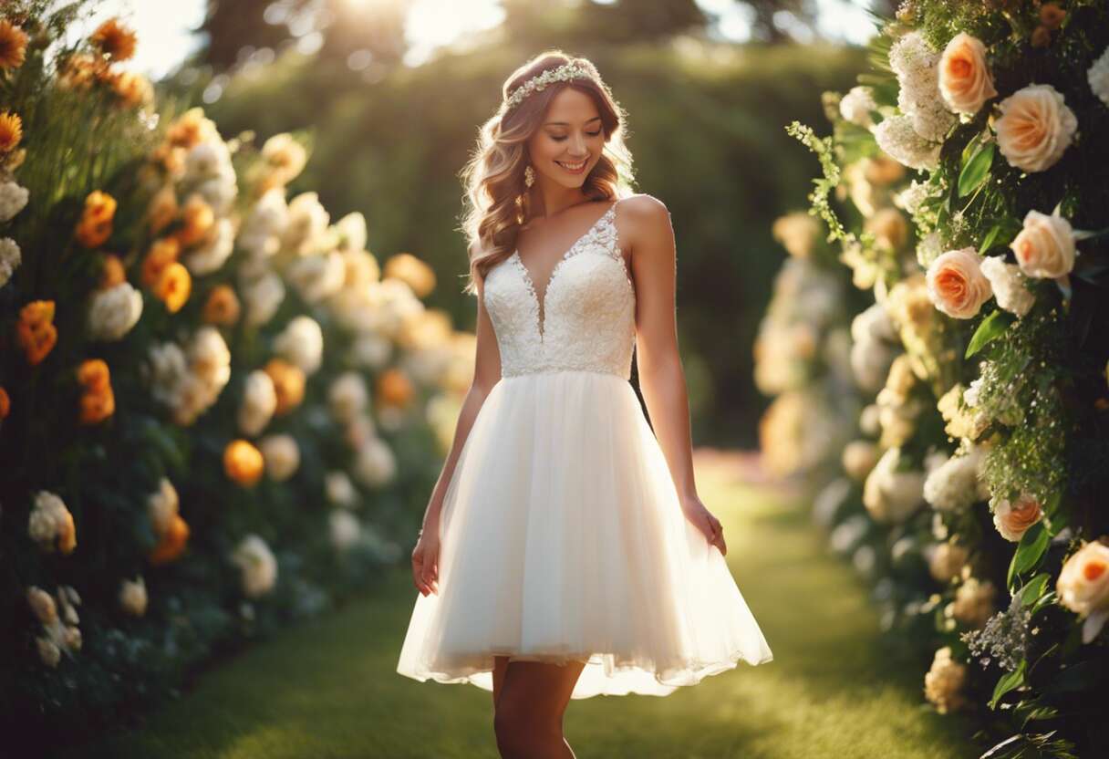 Une question de saison : pourquoi la robe de mariée courte est idéale pour l'été