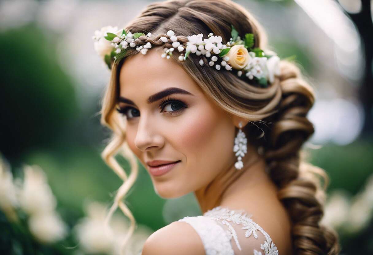 La touche naturelle et florale : choisir sa coiffure de mariée