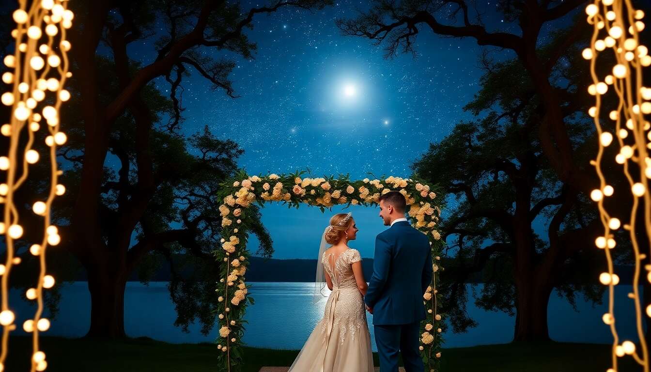 Mariage féerique sous une nuit étoilée