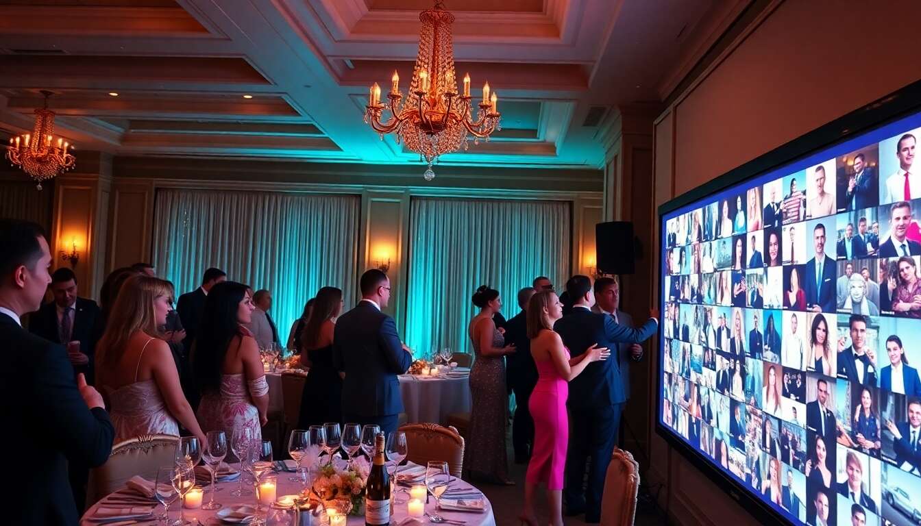 Animation mariage : mur interactif réseaux sociaux