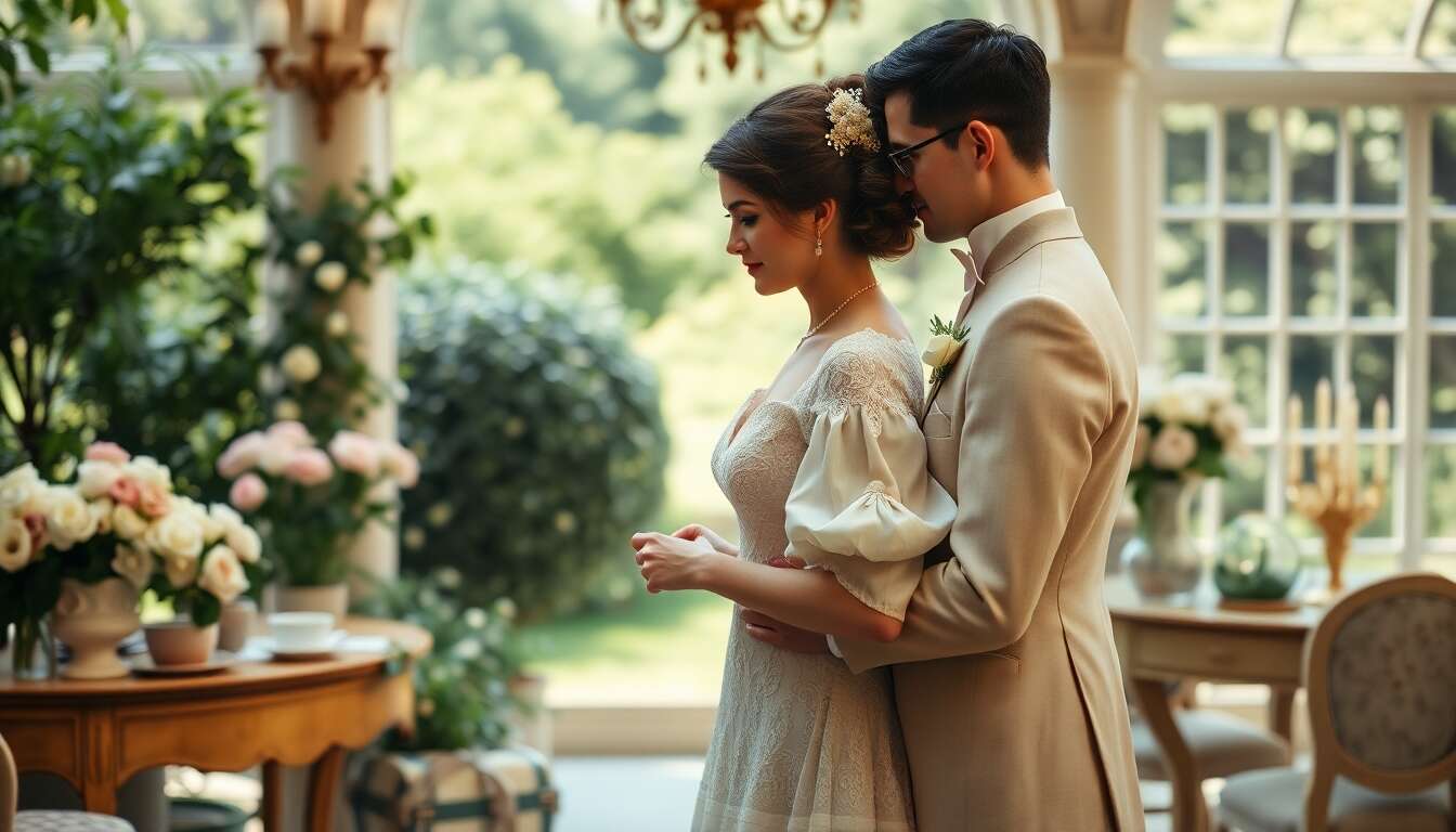Idées mariage vintage inspiré de Bridgerton