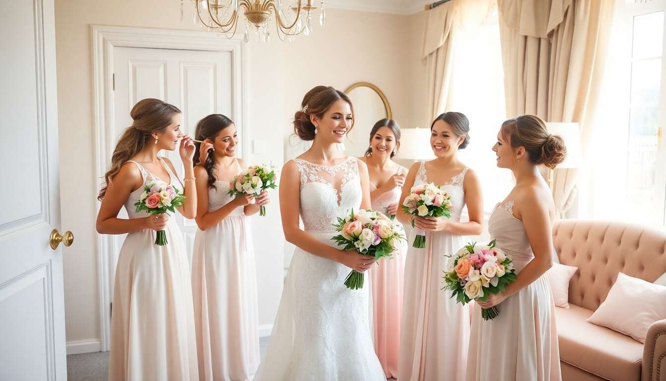 Préparatifs de la mariée et de ses demoiselles d'honneur : astuces essentielles