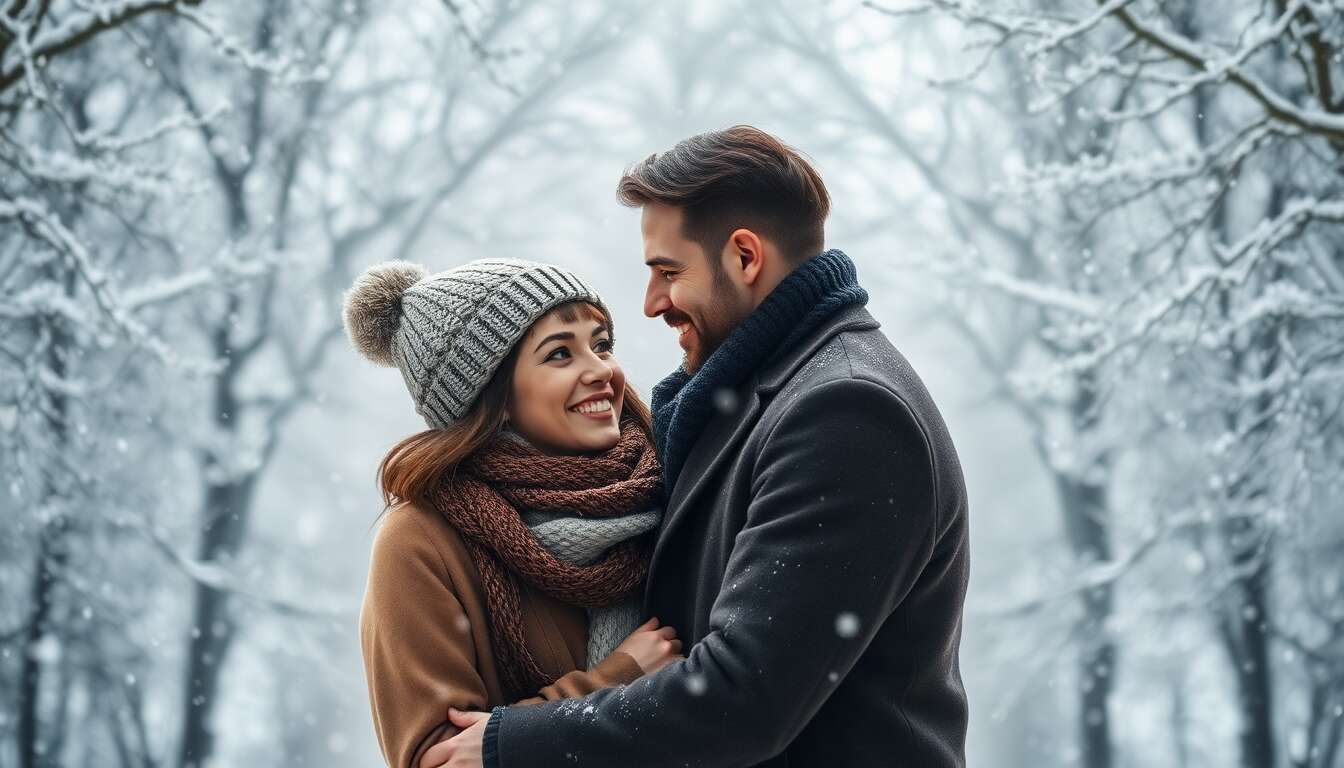 Love session sous la neige : émilie et Jonathan par Camille Marciano