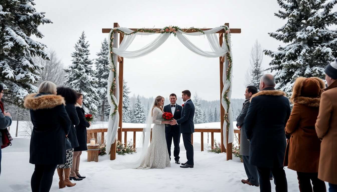 Mariage d'hiver : idées et conseils pour une cérémonie magique