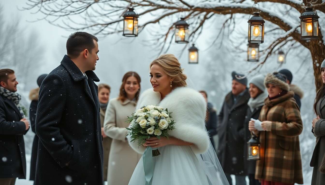 Mariage d'hiver : chic et intimiste