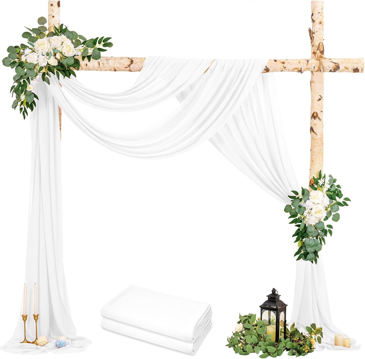 Avis : panneaux en mousseline de soie pour arche de mariage