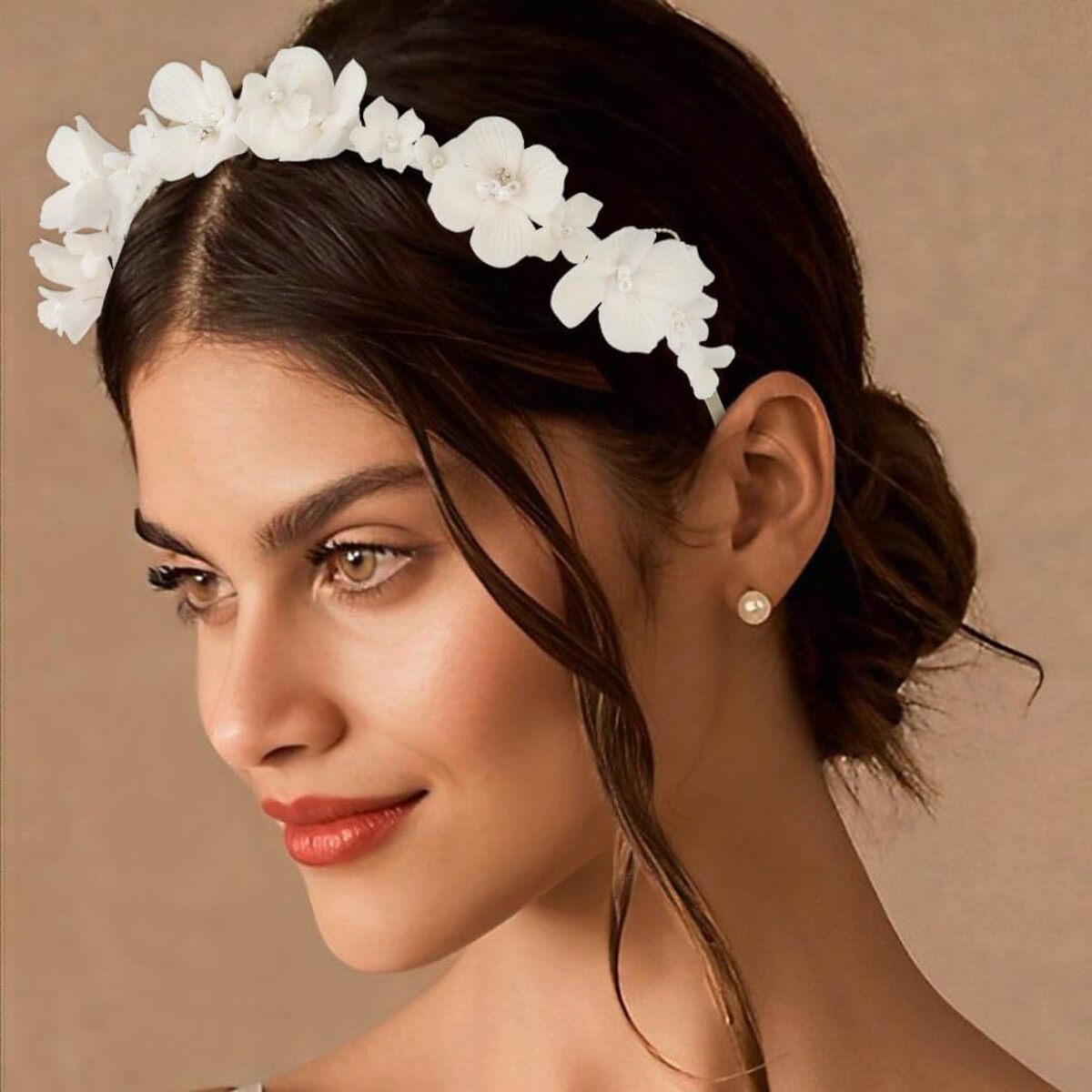 Test : haomye serre-tête de mariée fleurs et perles