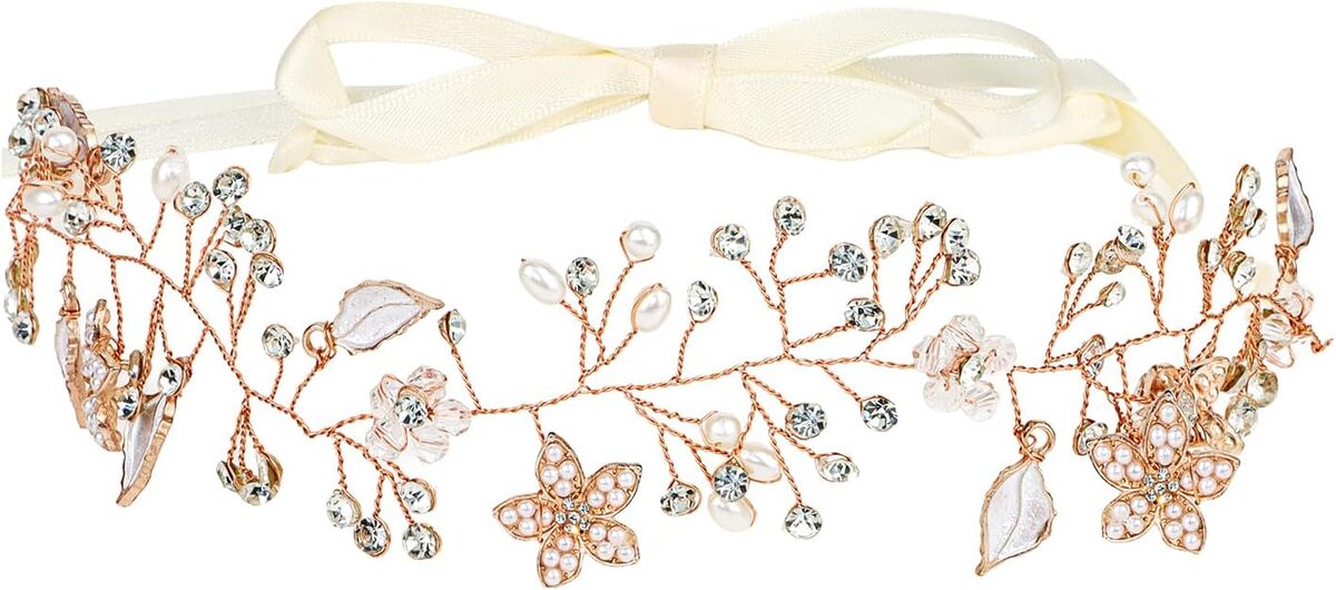 Avis : coiffe de mariée pour enfant or rose