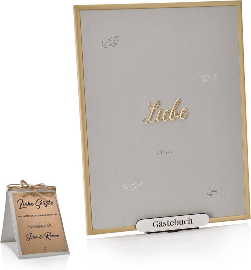 Avis : livre d'or alternatif cadre doré