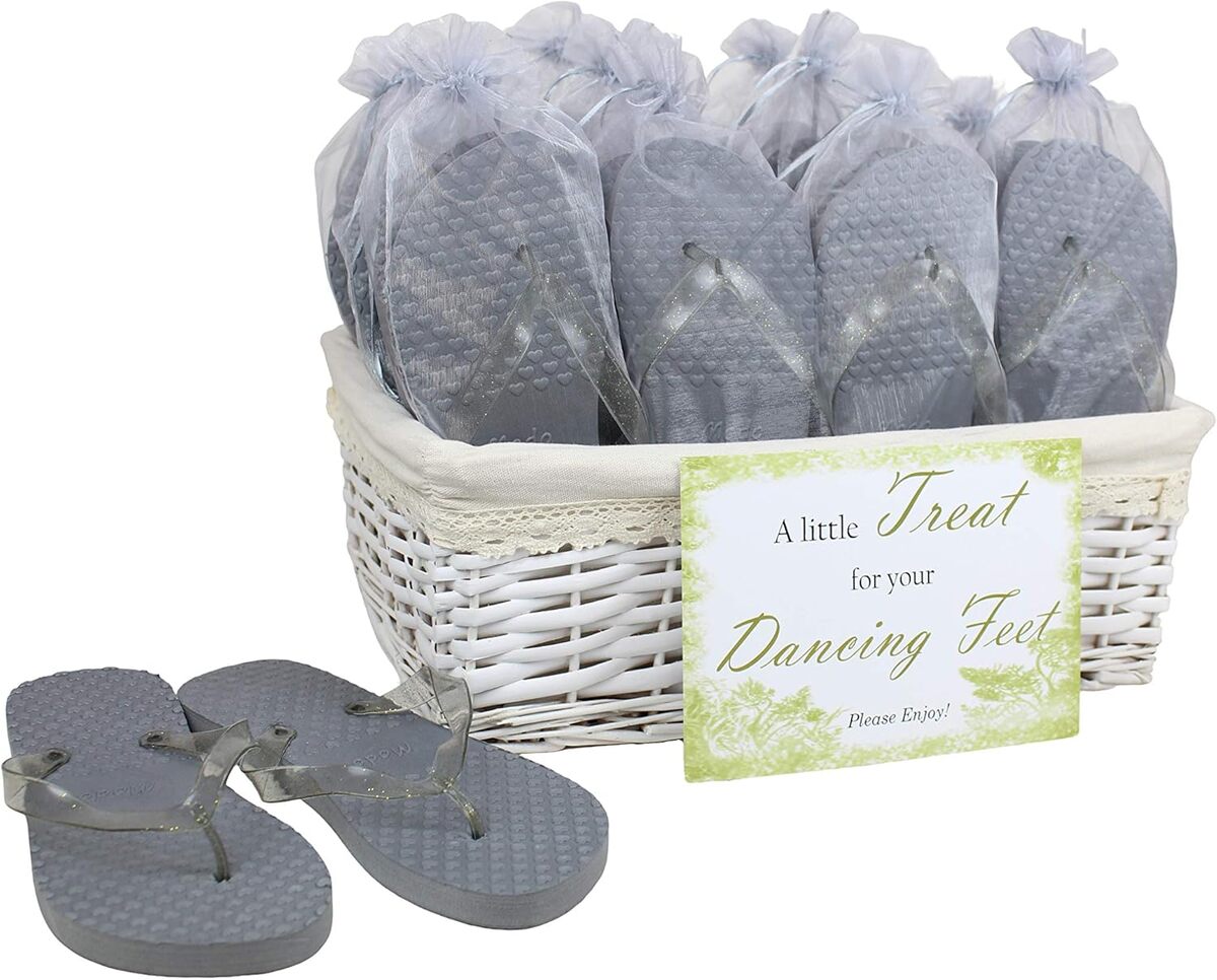 Avis sur les tongs de mariage Modo et leur panier en osier