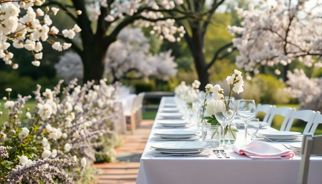 Mariage printanier : idées de couleurs douces