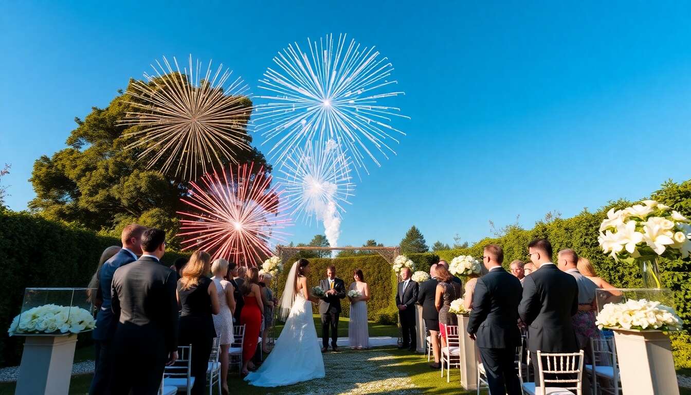Feux d'artifice de jour : la nouvelle tendance mariage