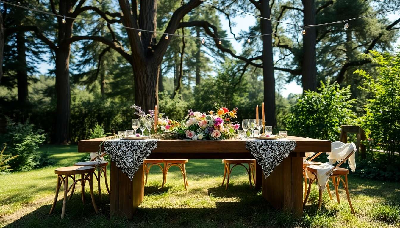 Lieux de réception pour un mariage bohème