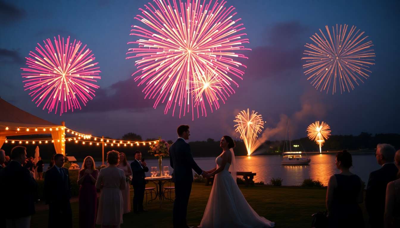 Feu d'artifice pour un mariage : idées et conseils