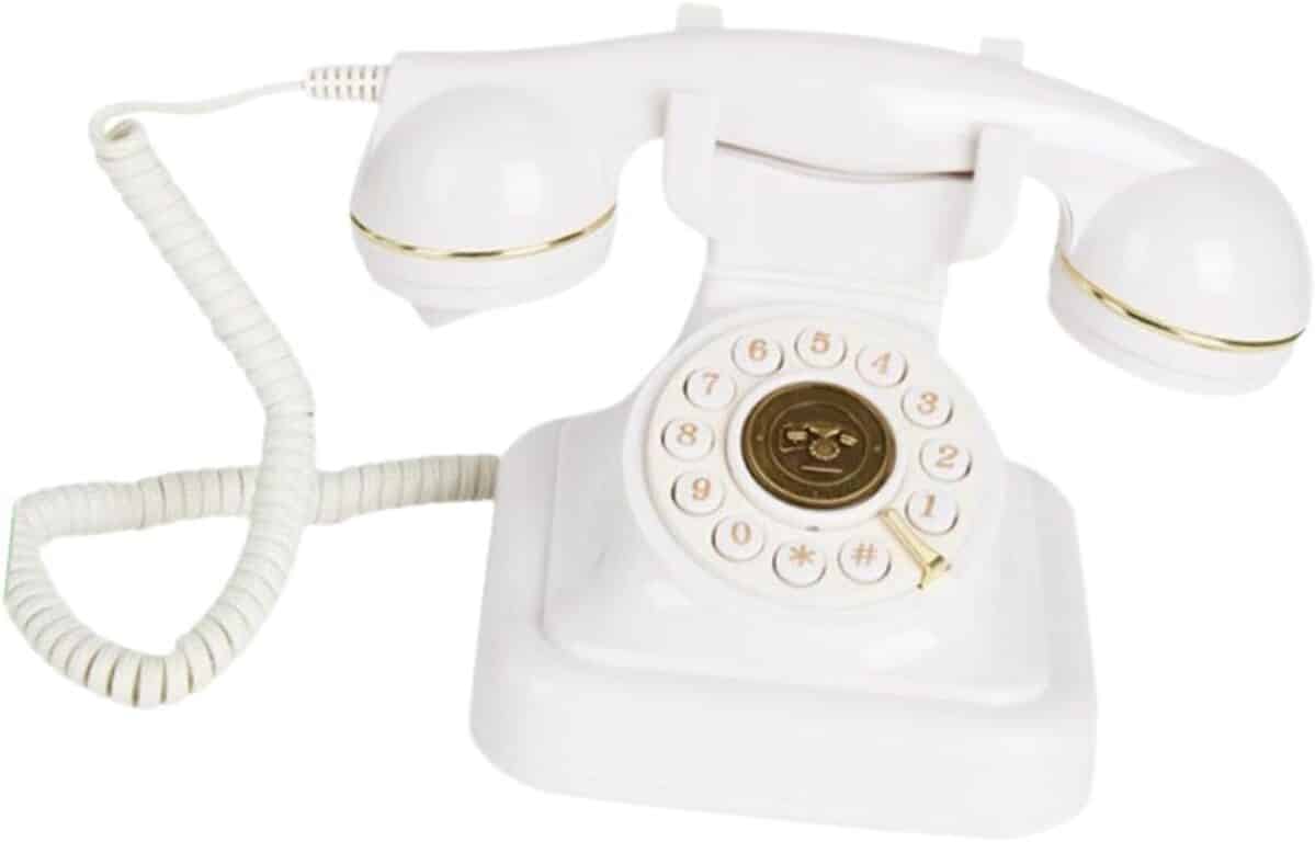 Test du téléphone vintage blanc : le livre d'or audio pour mariage
