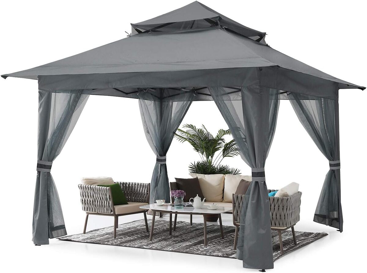 Test : gazebo abccanopy avec rideaux