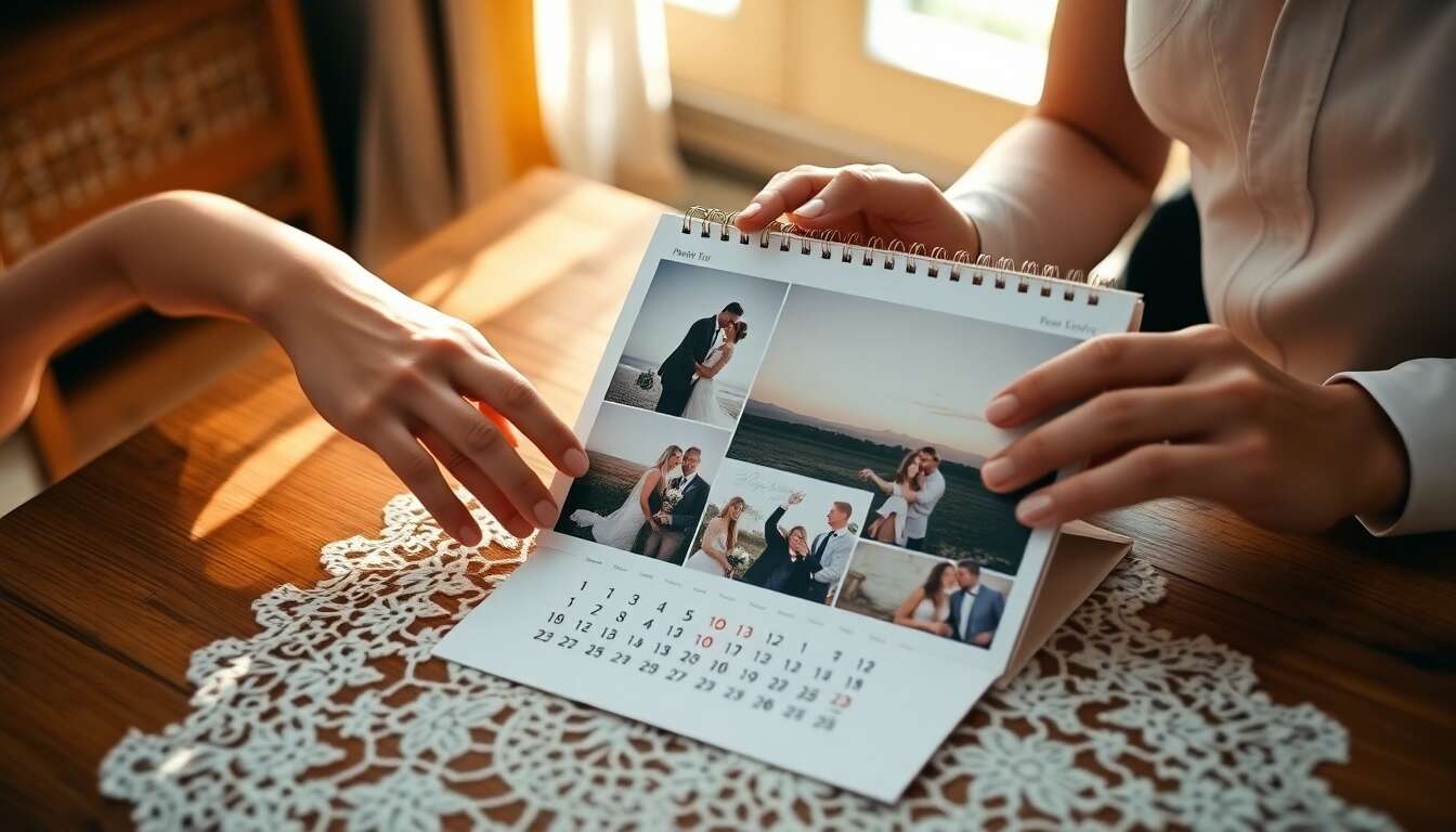 Idée Cadeau Mariage : calendrier Photo Personnalisé