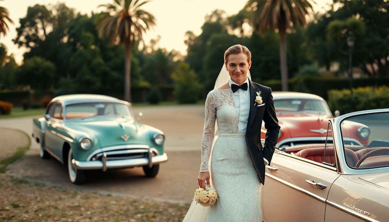 Inspiration pour un mariage Hollywood années 50