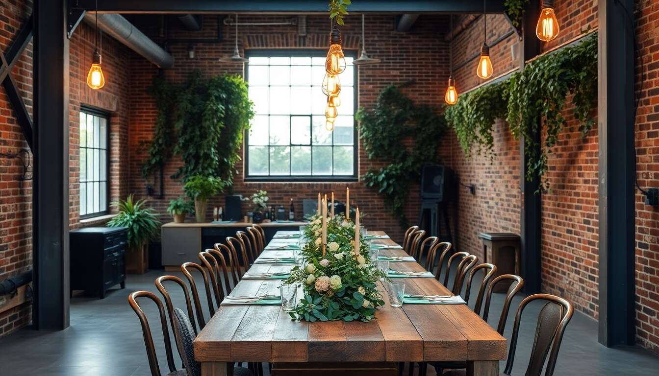 Mariage industriel et végétal aux Bonnes Joies : inspirations uniques
