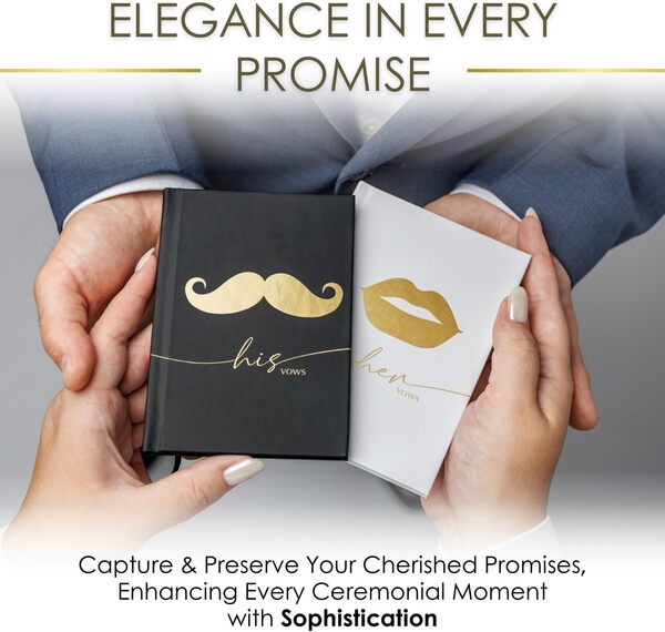 Victoria Styles Lot de 2 livres de vœux avec accents dorés pour cérémonie de mariage.