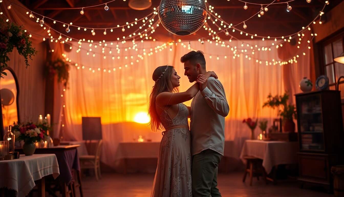Idées tendance pour un mariage boho disco