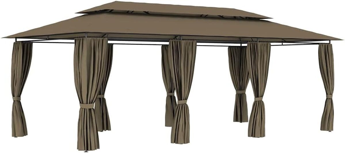 Test du pavillon vidaXL : belvédère taupe 600x298x270 cm