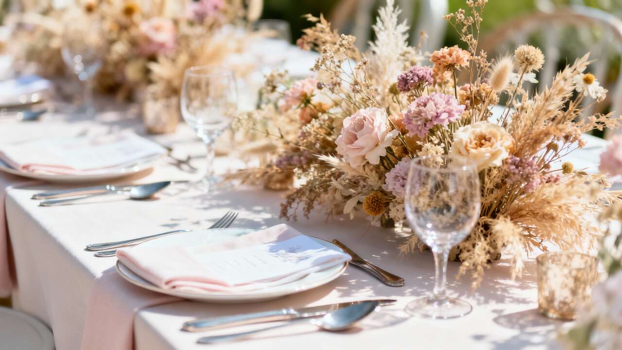 Comment intégrer les fleurs séchées à votre décoration de mariage ?
