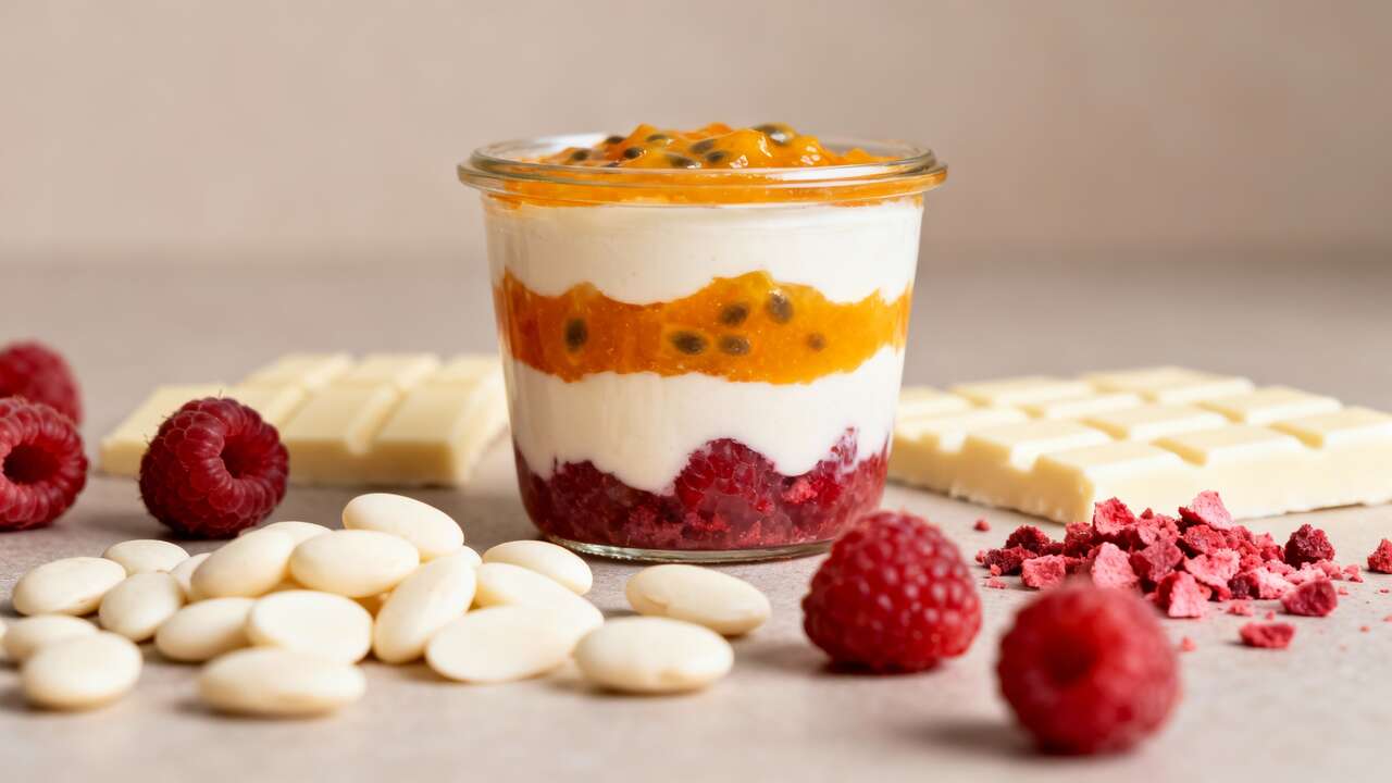 Petits Pots de Ganache Passion-Framboises : recette Gourmande