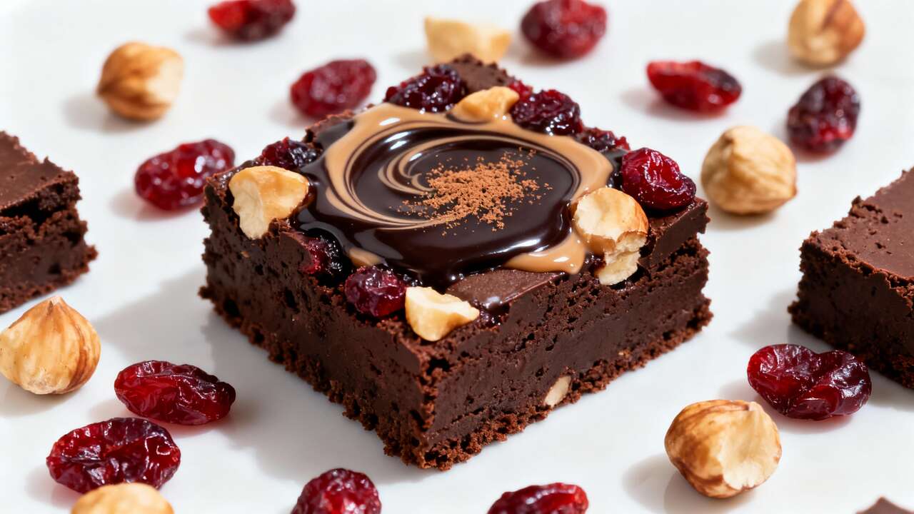 Fudge chocolat, noisettes et cranberries : recette gourmande