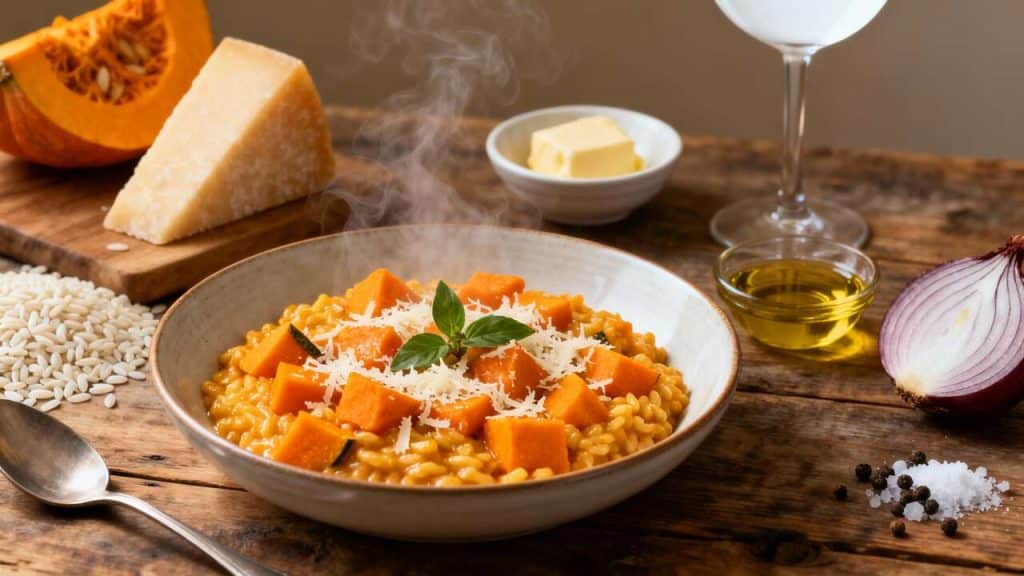 Risotto au potimarron : recette végétarienne savoureuse