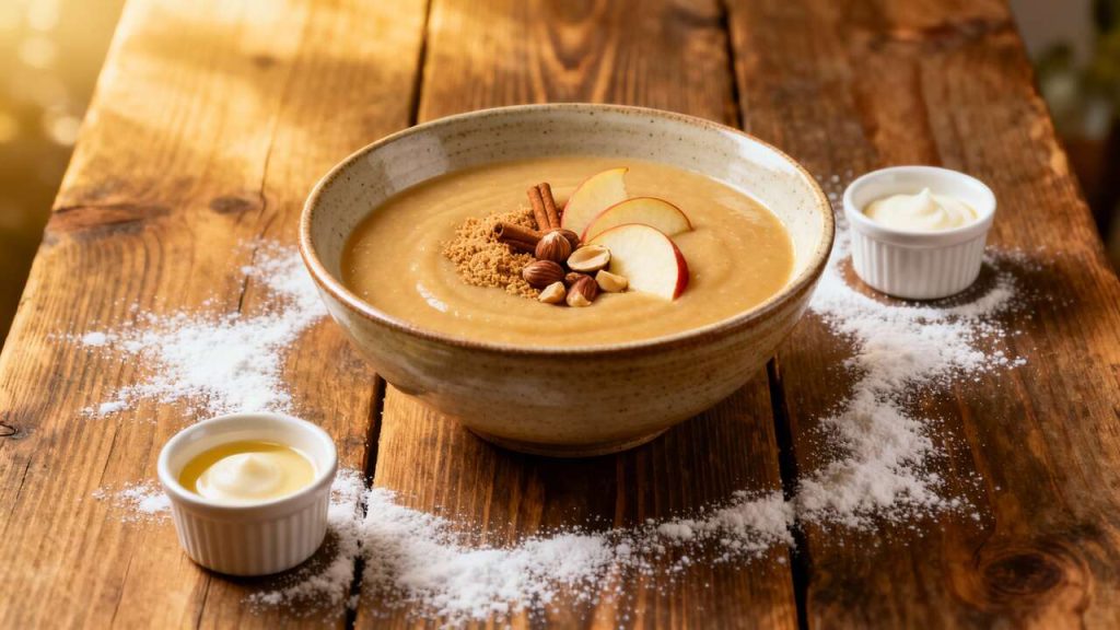 Crème veloutée de pommes et noisettes : recette délicieuse