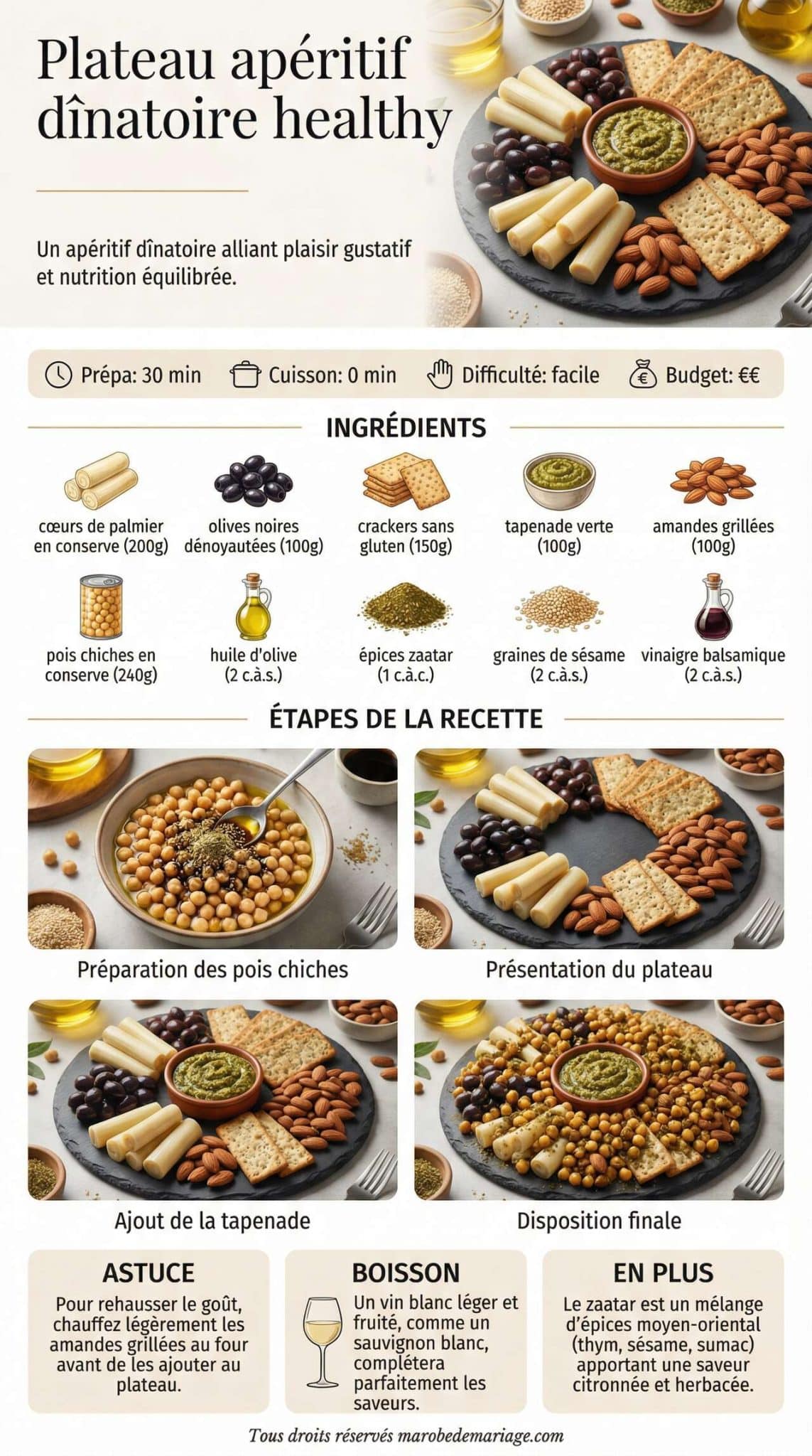 Fiche recette Plateau apéritif dînatoire healthy Fiche recette Plateau apéritif dînatoire healthy