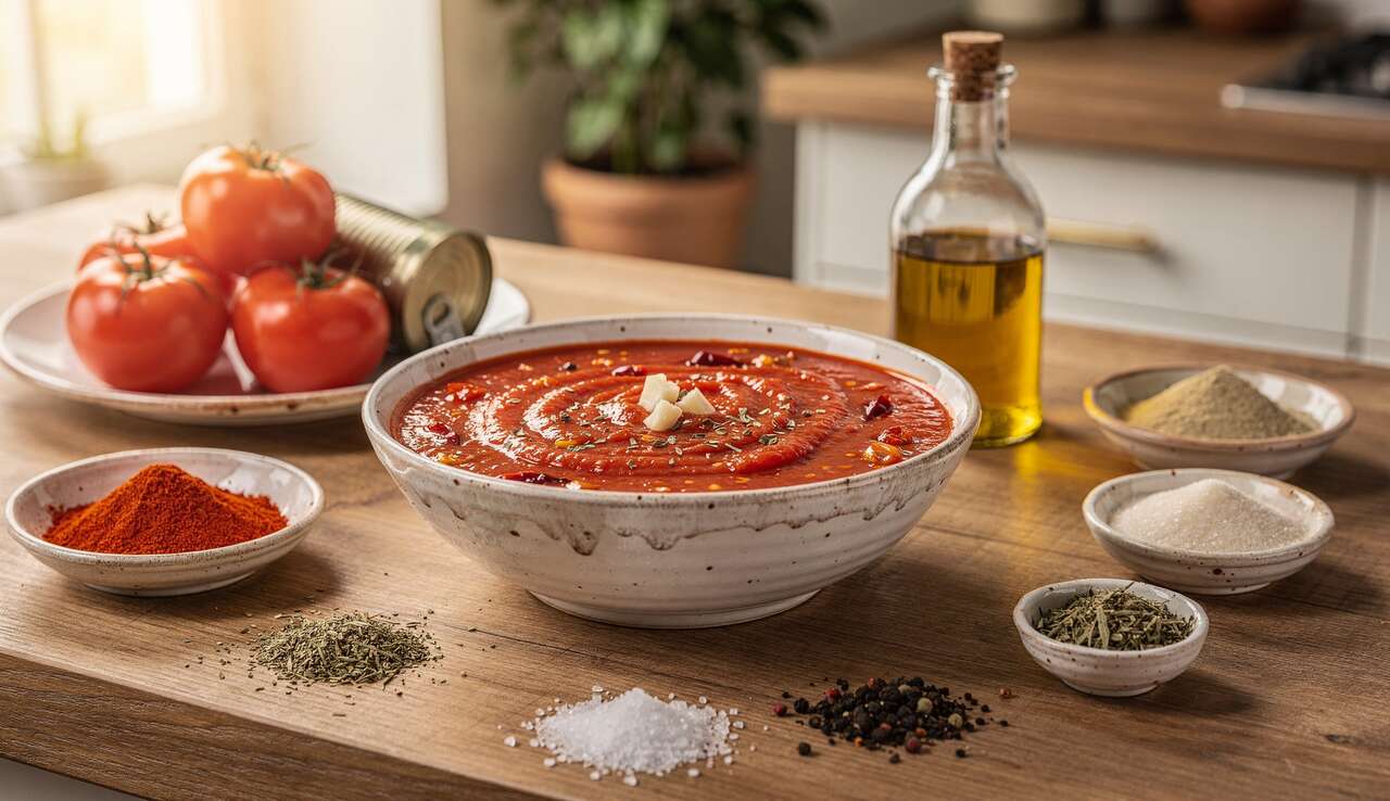 Sauce tomate épicée maison : recette simple et rapide