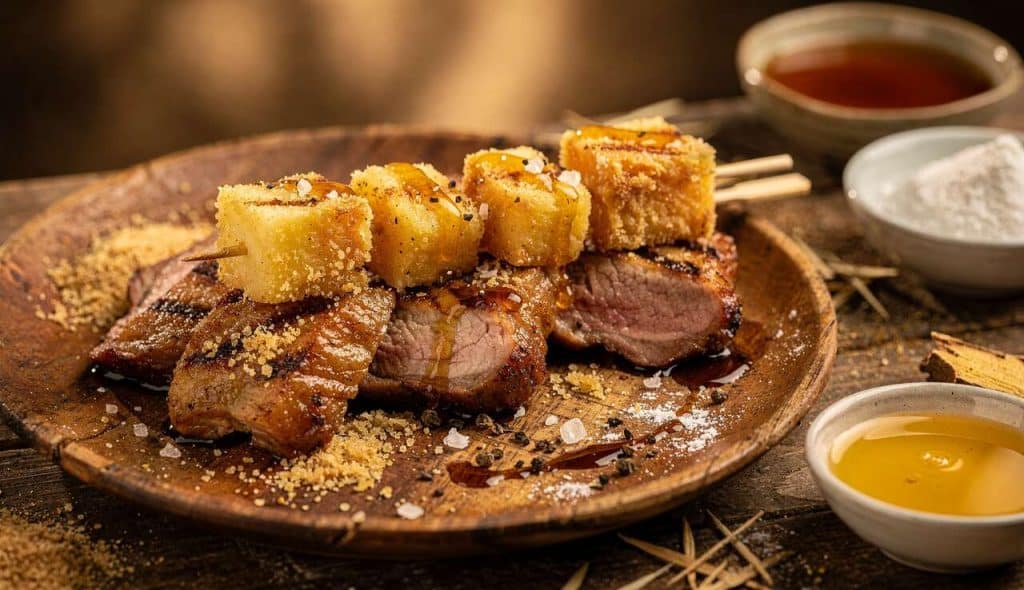 Brochettes de canard mariné au fromage pané : une recette gourmande