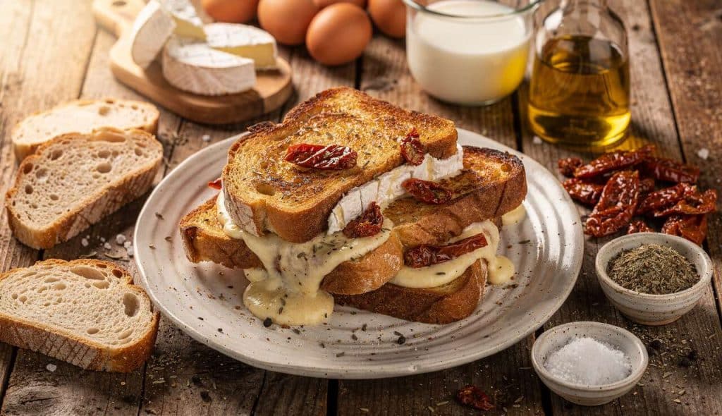 Pain Perdu aux Tomates et Brie de Chèvre : recette Gourmande