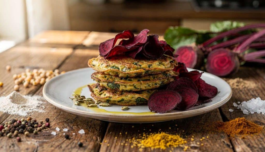 Galettes de fanes et chips de betterave : recette savoureuse