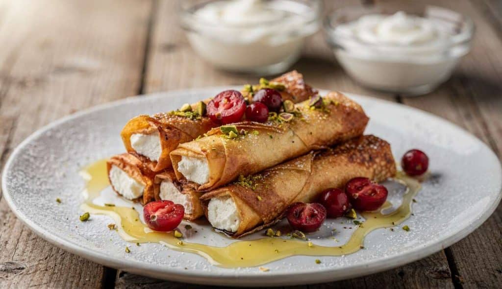 Recette de cigares au fromage blanc et cranberries