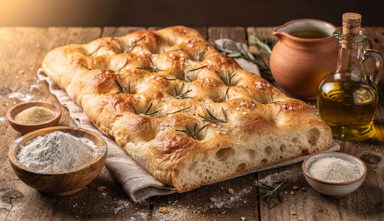 Focaccia Italienne au Romarin : recette Maison