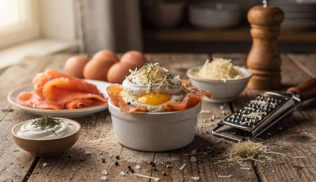 Oeuf Cocotte au Saumon Fumé : recette Savoureuse
