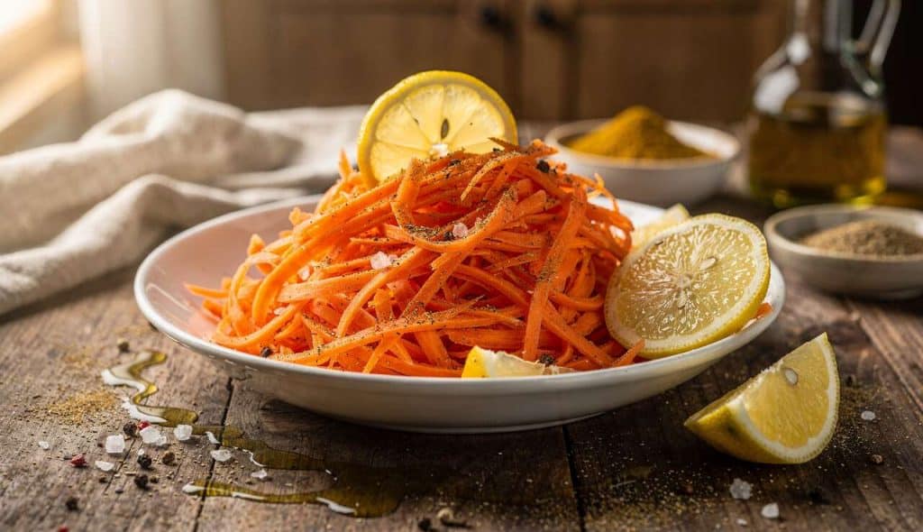 Salade de carottes au cumin et au citron : recette savoureuse