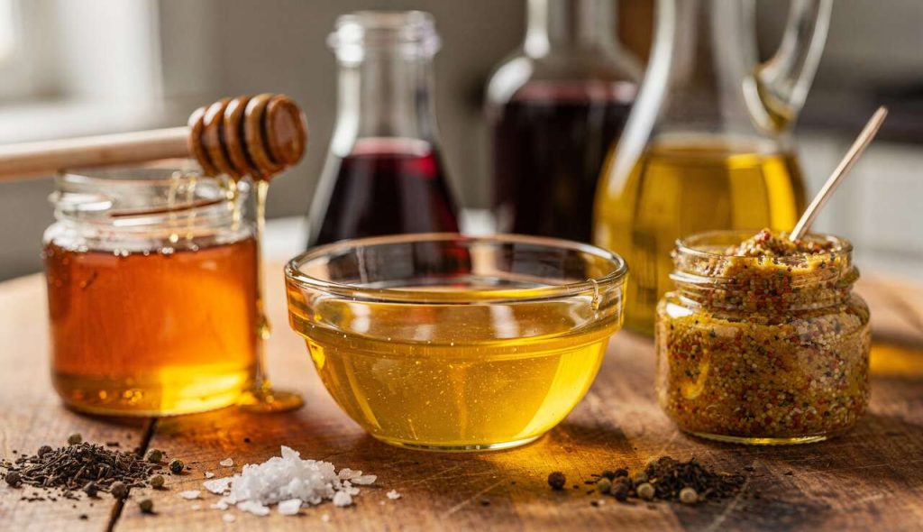Vinaigrette au miel et à la moutarde : recette savoureuse