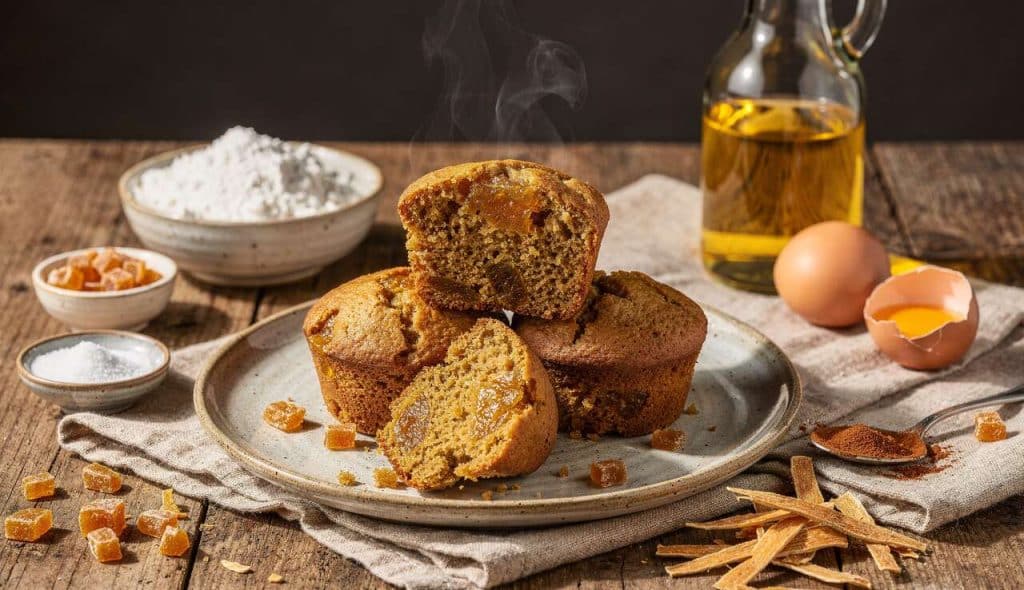 Gâteau ou muffins au panais et gingembre confit : recette gourmande