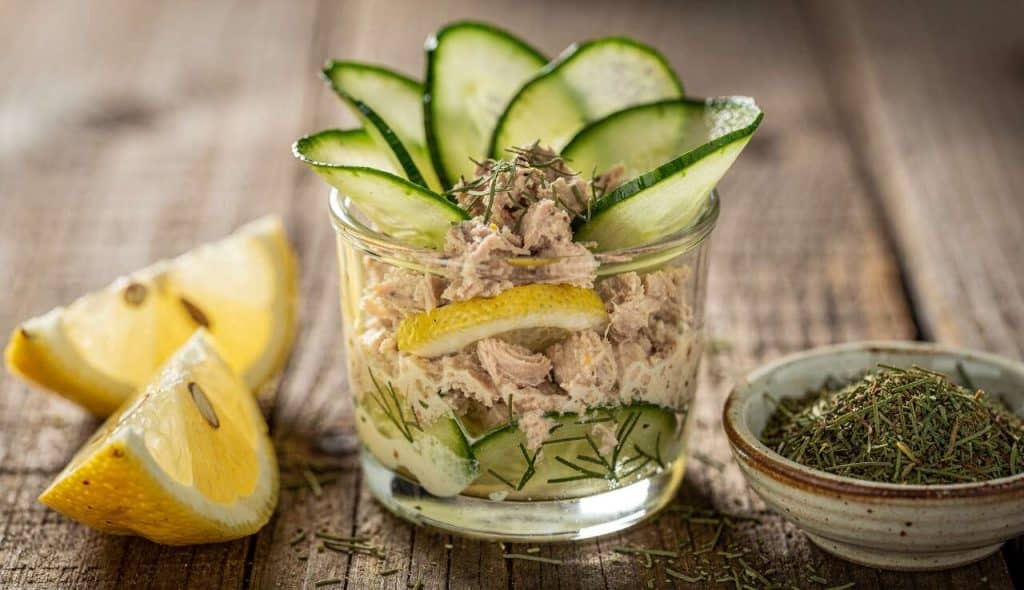 Verrine de Concombre et Rillettes de Thon : recette Facile et Savoureuse