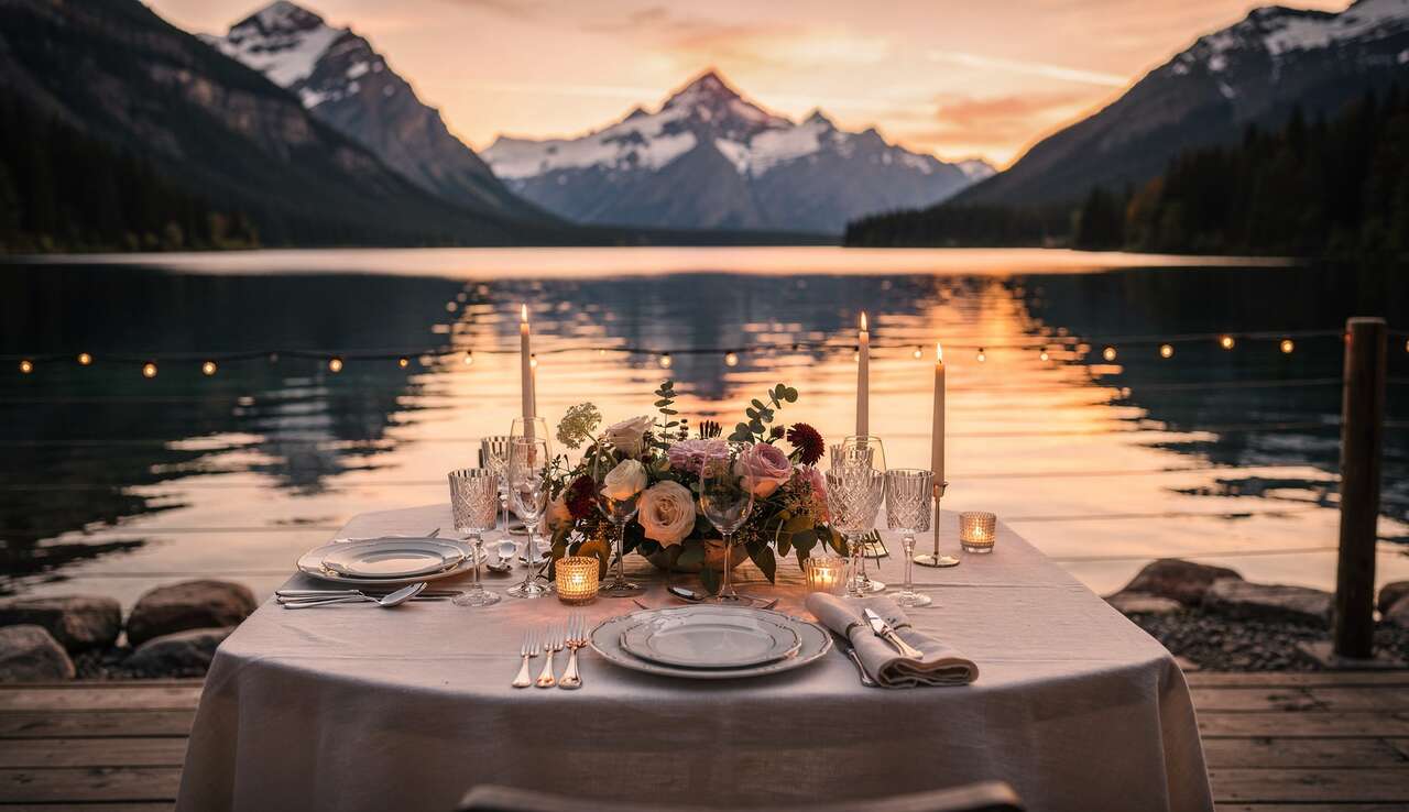 Un cadre enchanteur : lac et montagne