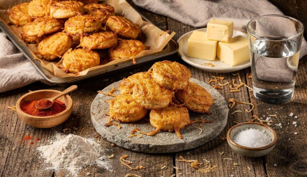Biscuits apéritifs aux croûtes de fromage : recette facile et savoureuse