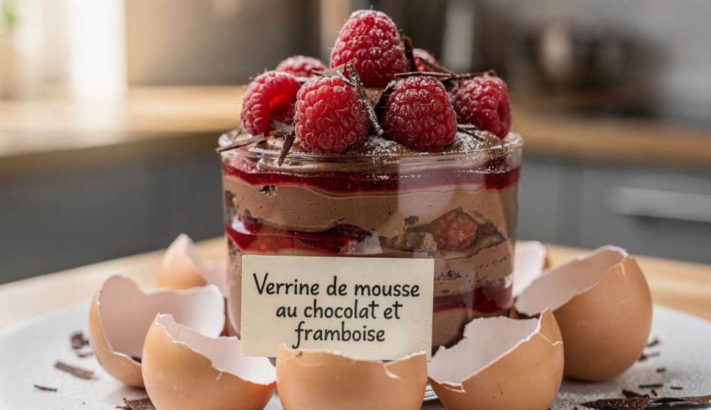 Verrine de mousse au chocolat et framboise : recette gourmande