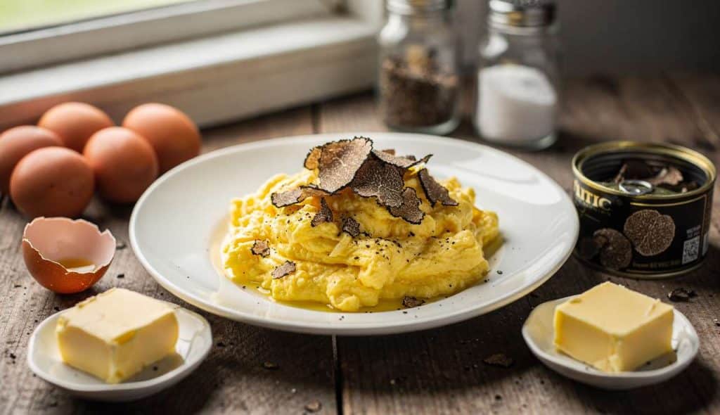 Œufs brouillés à la truffe noire : recette savoureuse