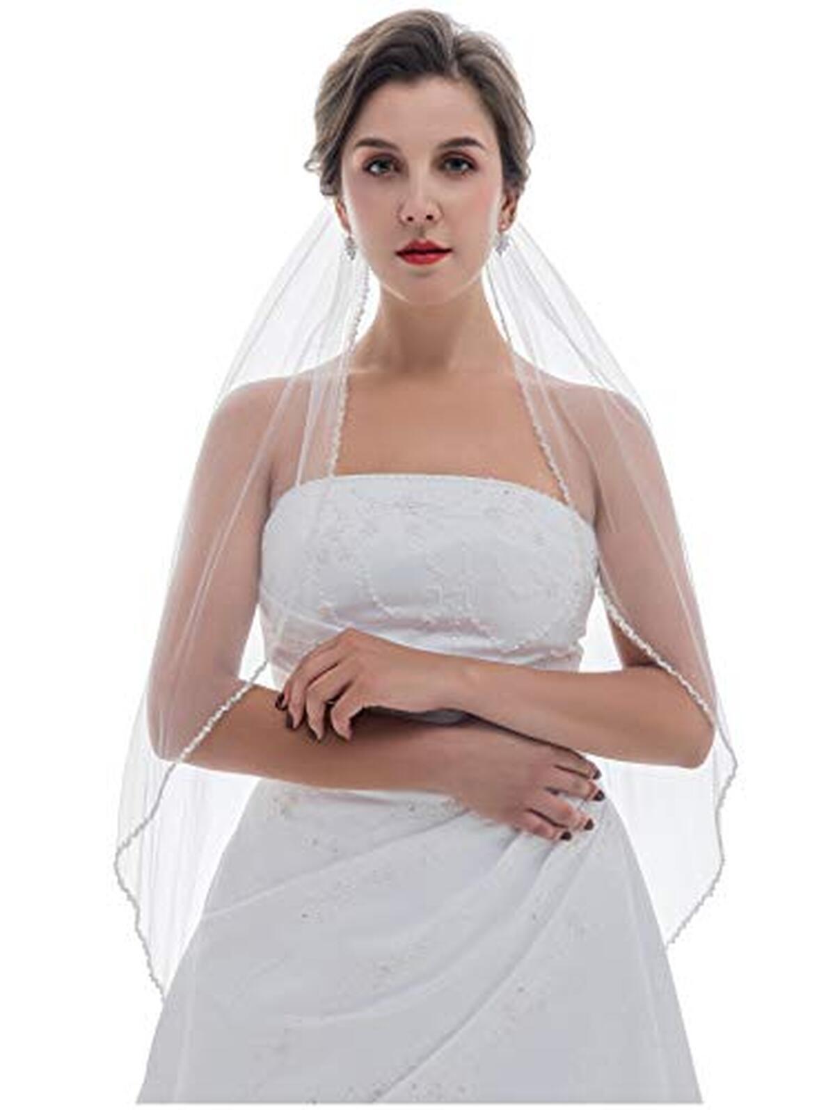 Critique : voile mariage ivoire double rangée de Venus Jewelry
